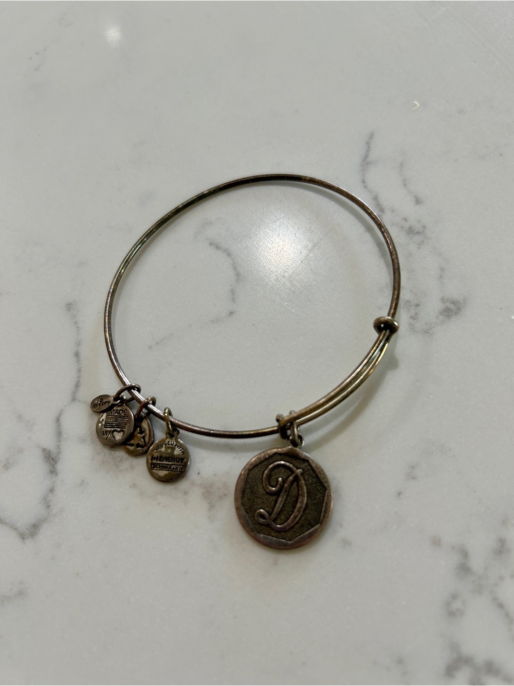Alex and Ani Initial D Charm Bangle Bracelet